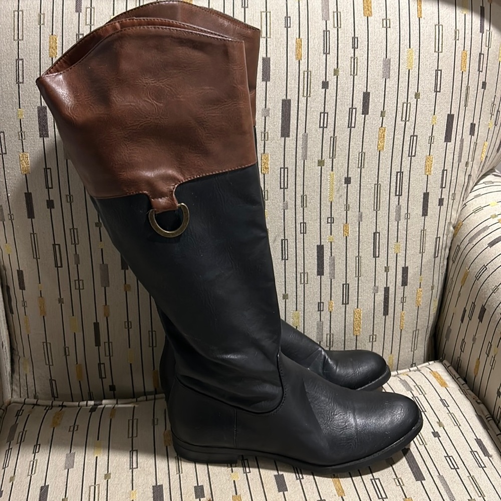 Faux leather boots size 7.5